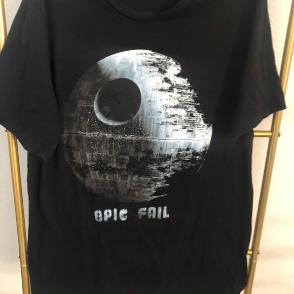 Black Shirt Unisex Star Wars Epic Fail Size Medium - Picture 1 of 3